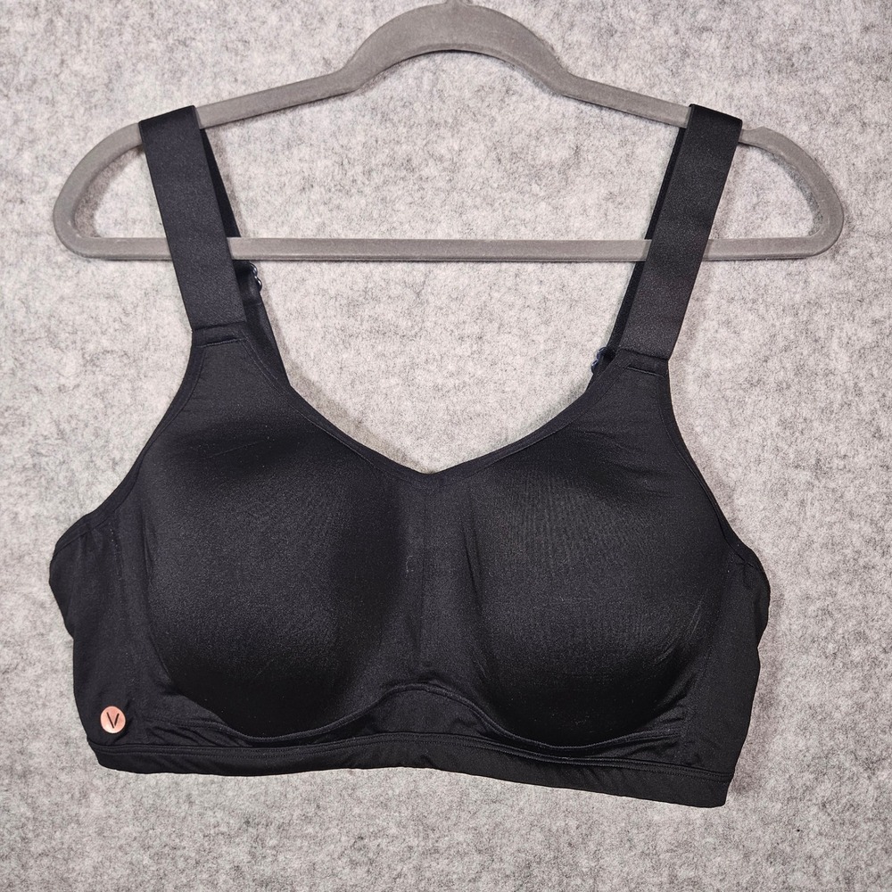 Livi Active Lane Bryant Womens Black Sports Bra Underwire Support Gym Szd 42DDD
